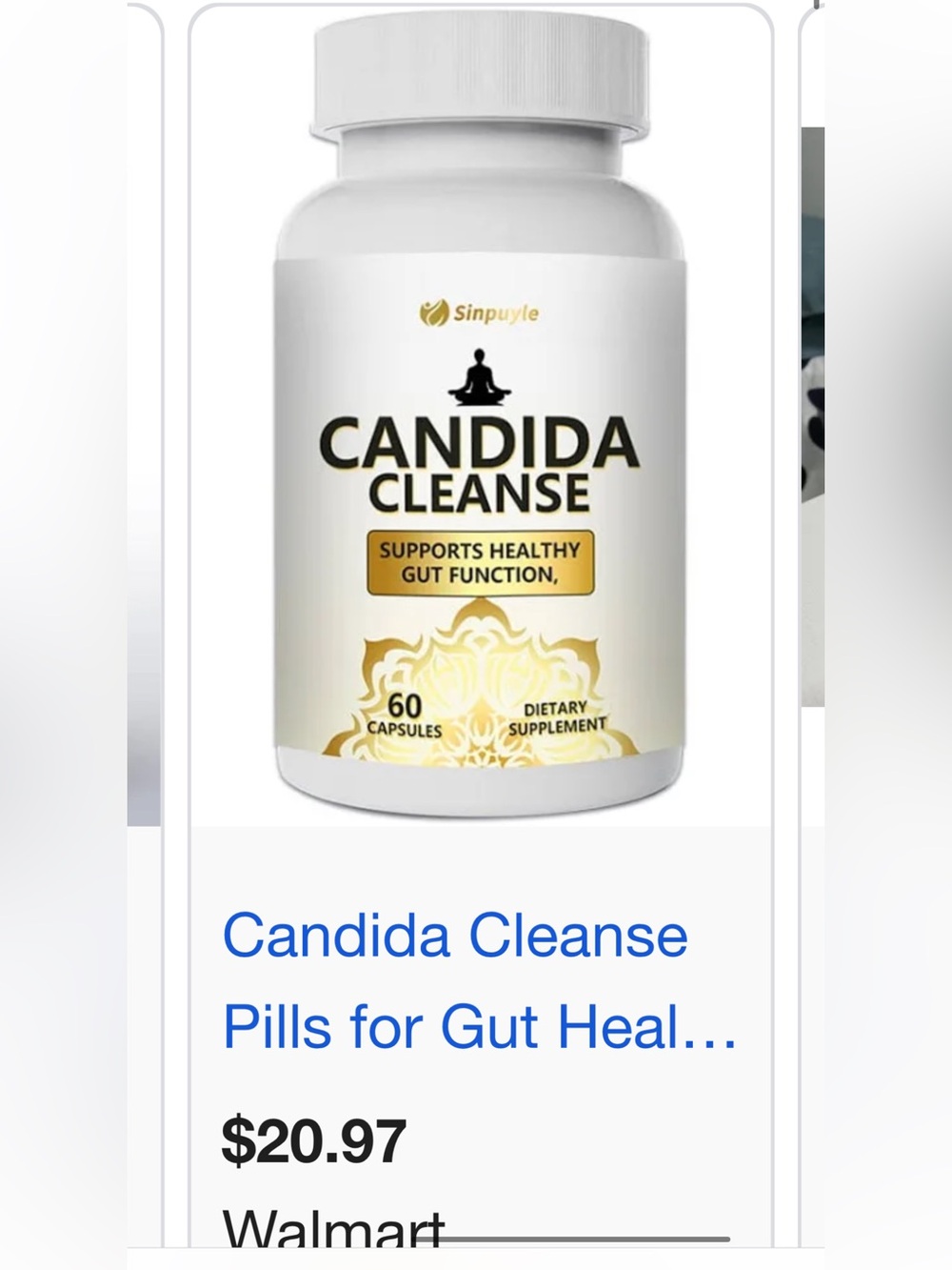 Candida Cleanse - Yellow & White Women's Gut Support